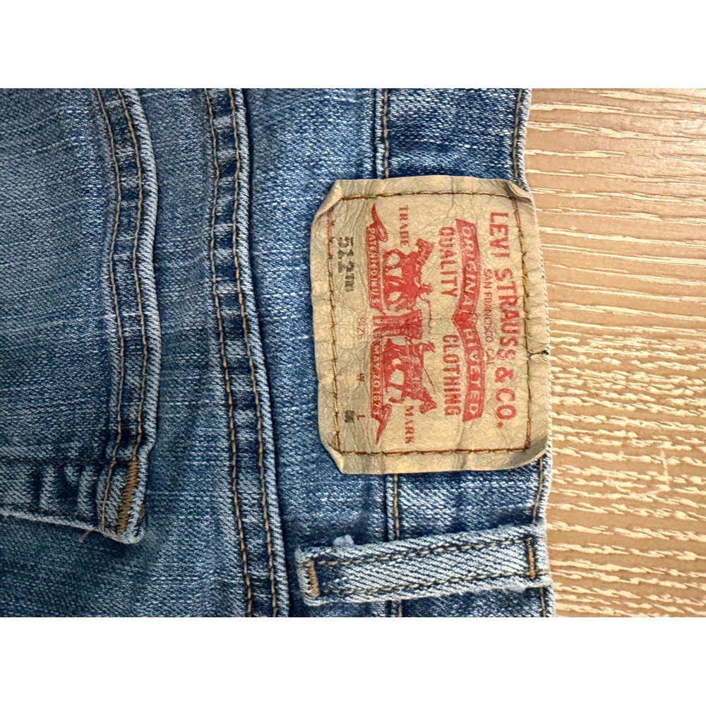 Levi's 512 Classic Slim Tapered Stretch Jeans Women's 10M Light Wash 28x30 - Picture 7 of 7